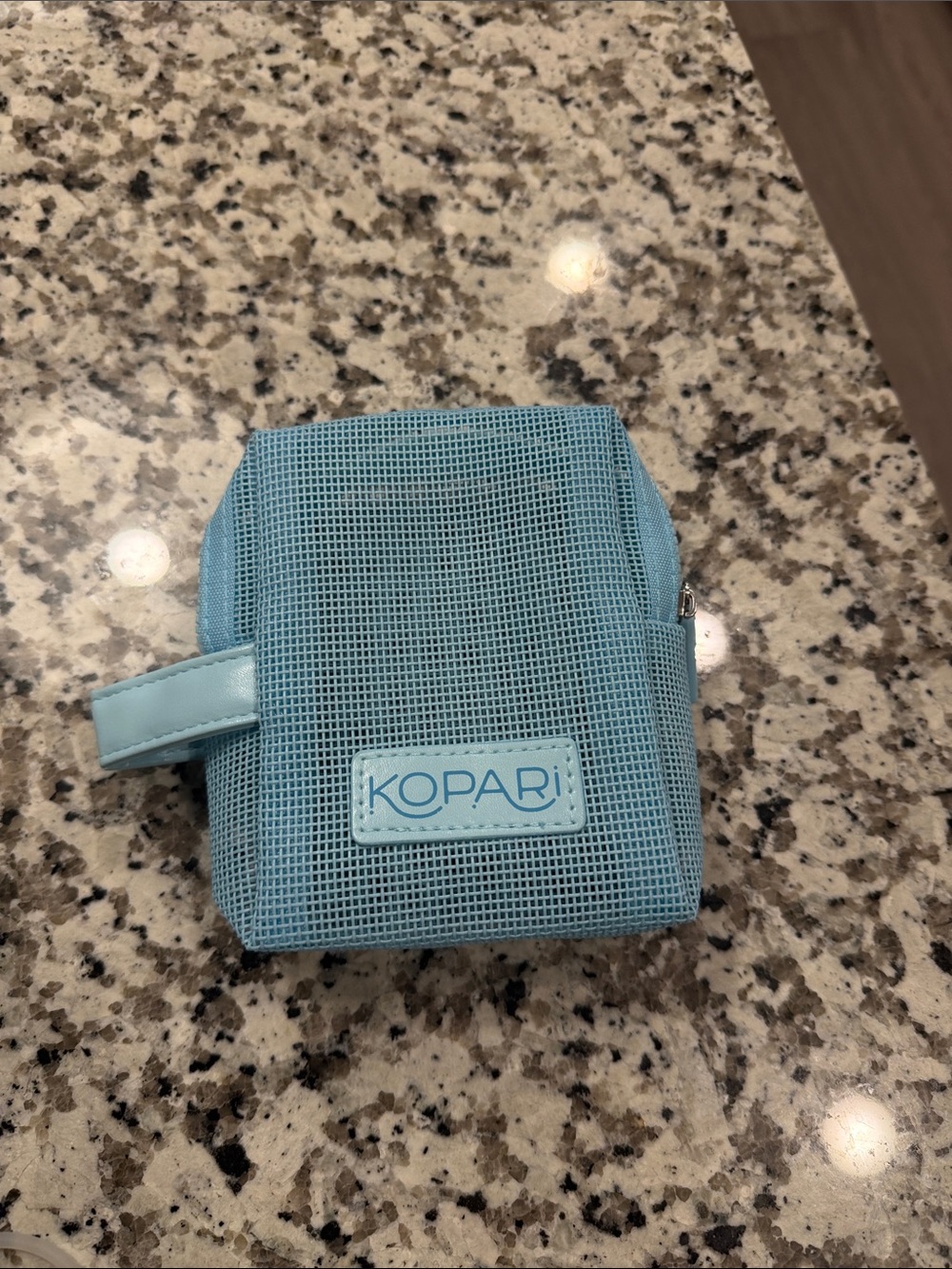 Kopari Kids Aqua Blue Mesh Accessory Pouch